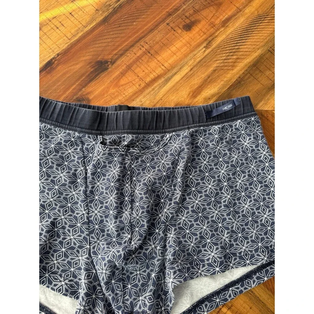 HOM & 2(X)IST Men’s Medium Trunks Briefs 2-Pack Navy Blue Geometric Designer Und